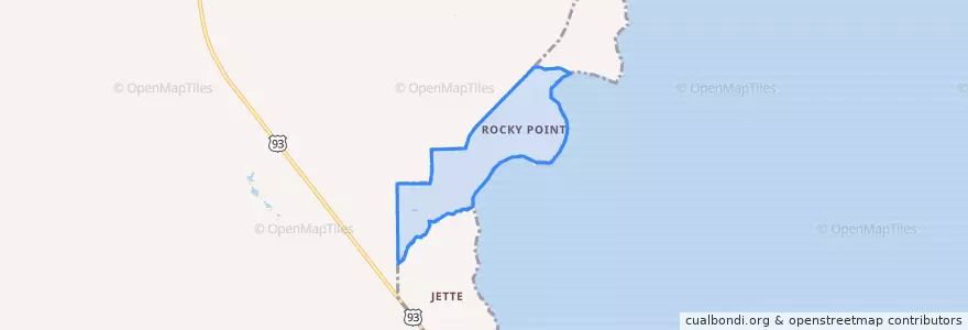 Mapa de ubicacion de Rocky Point.