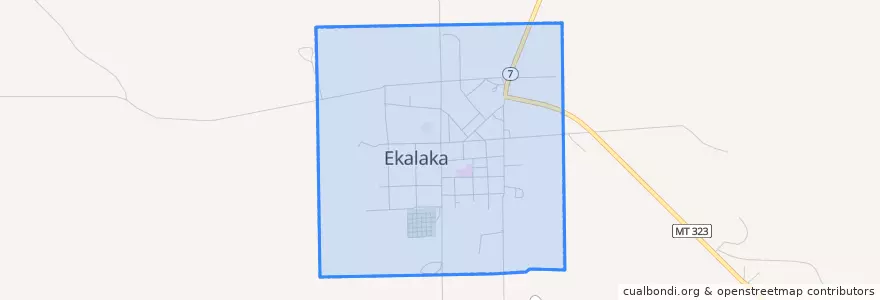 Mapa de ubicacion de Ekalaka.