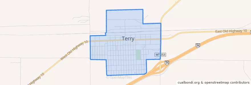 Mapa de ubicacion de Terry.