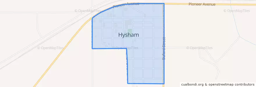 Mapa de ubicacion de Hysham.