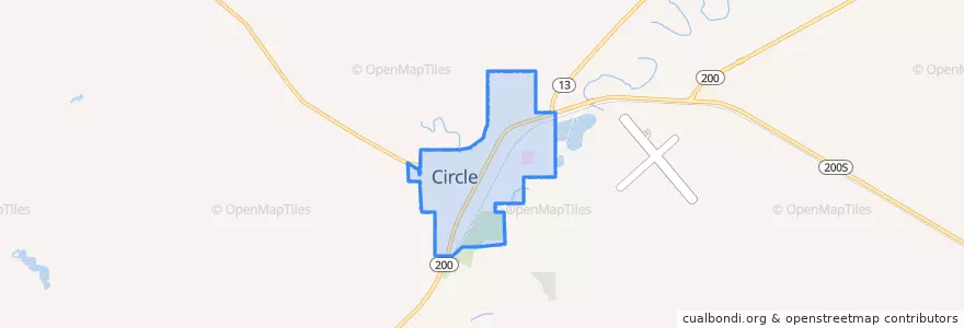 Mapa de ubicacion de Circle.