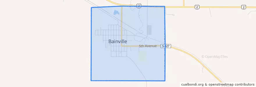 Mapa de ubicacion de Bainville.