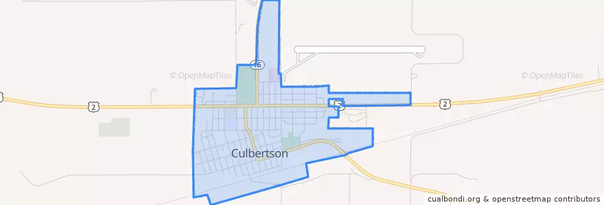 Mapa de ubicacion de Culbertson.