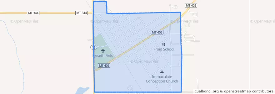 Mapa de ubicacion de Froid.
