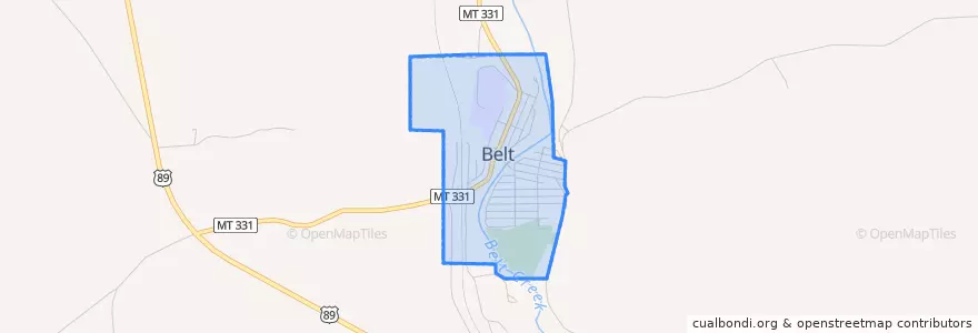 Mapa de ubicacion de Belt.