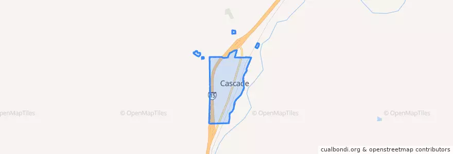 Mapa de ubicacion de Cascade.