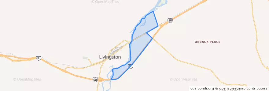 Mapa de ubicacion de Livingston.