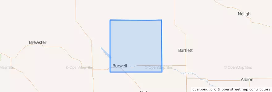 Mapa de ubicacion de Garfield County.