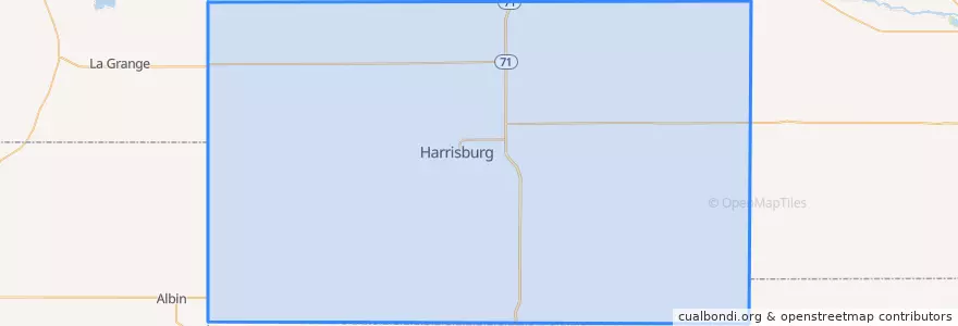 Mapa de ubicacion de Banner County.