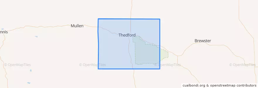 Mapa de ubicacion de Thomas County.