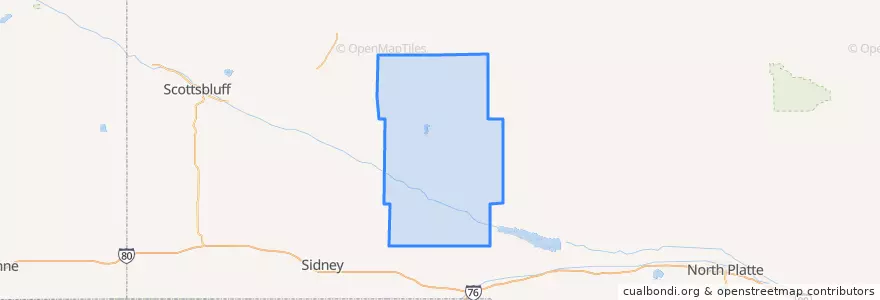 Mapa de ubicacion de Garden County.