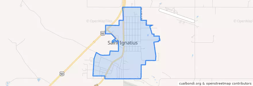 Mapa de ubicacion de Saint Ignatius.