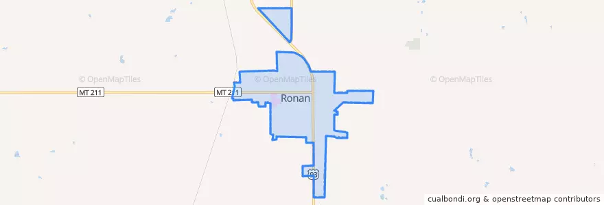 Mapa de ubicacion de Ronan.