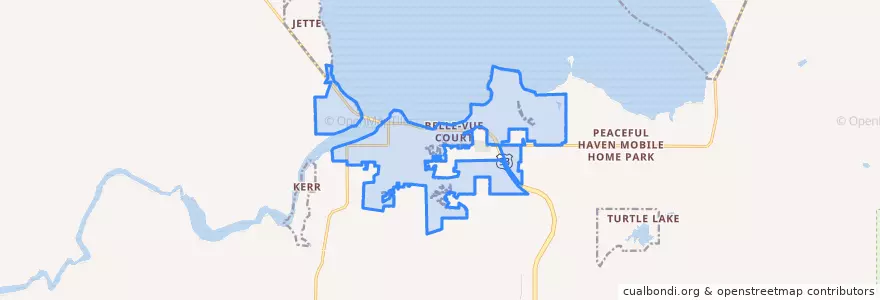 Mapa de ubicacion de Polson.