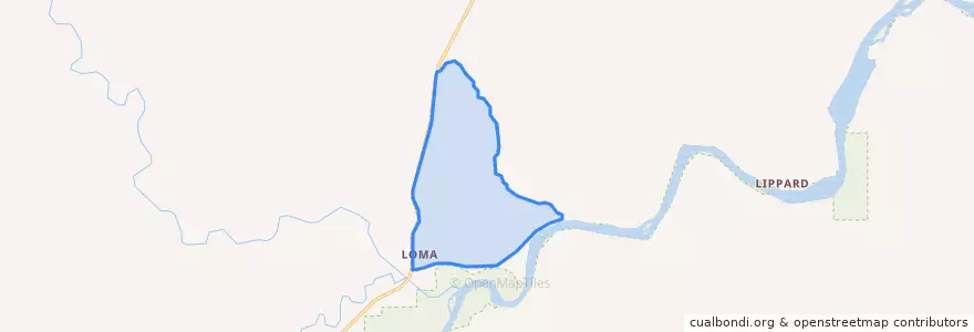 Mapa de ubicacion de Loma.