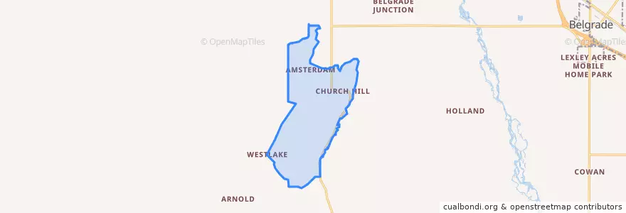 Mapa de ubicacion de Amsterdam-Churchill.