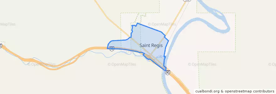 Mapa de ubicacion de St. Regis.