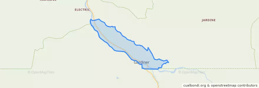 Mapa de ubicacion de Gardiner.