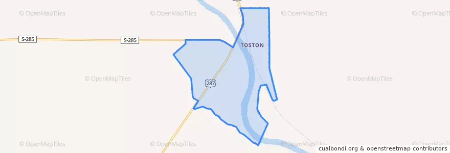 Mapa de ubicacion de Toston.