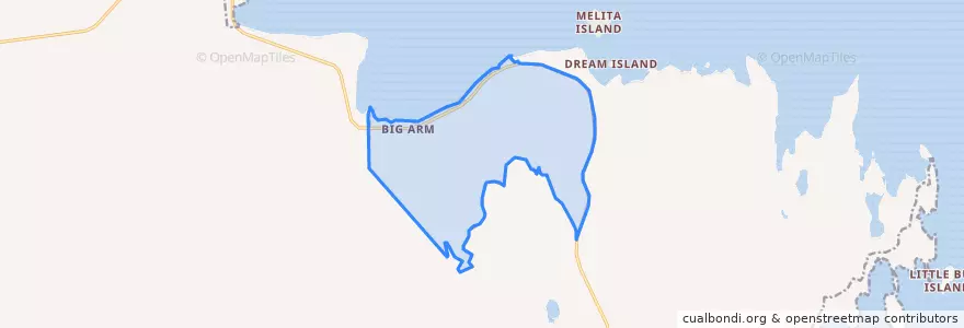 Mapa de ubicacion de Big Arm.