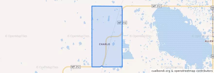 Mapa de ubicacion de Charlo.