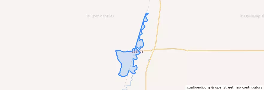 Mapa de ubicacion de Reserve.