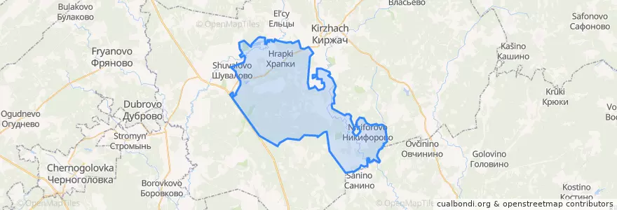 Mapa de ubicacion de Першинское сельское поселение.