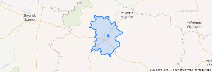 Mapa de ubicacion de Орловский район.