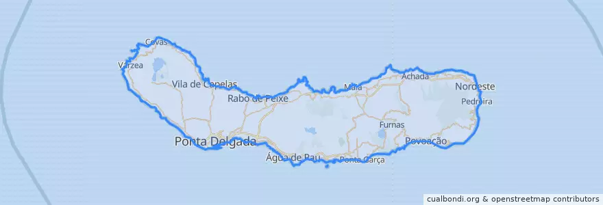 Mapa de ubicacion de São Miguel.