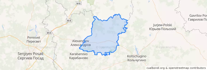 Mapa de ubicacion de Андреевское сельское поселение.