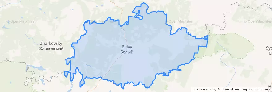 Mapa de ubicacion de Бельский район.