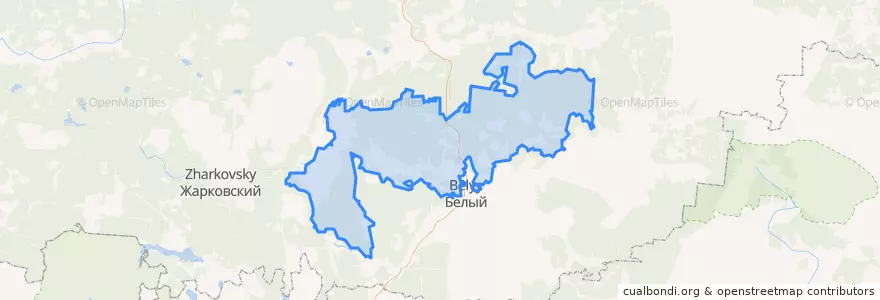 Mapa de ubicacion de Пригородное сельское поселение.