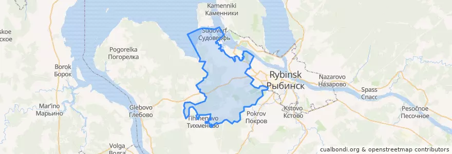 Mapa de ubicacion de Судоверфское сельское поселение.