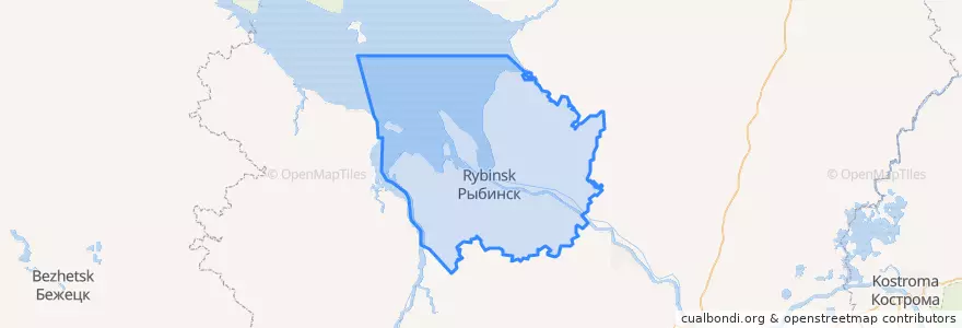 Mapa de ubicacion de Рыбинский район.