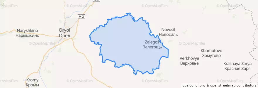 Mapa de ubicacion de Залегощенский район.