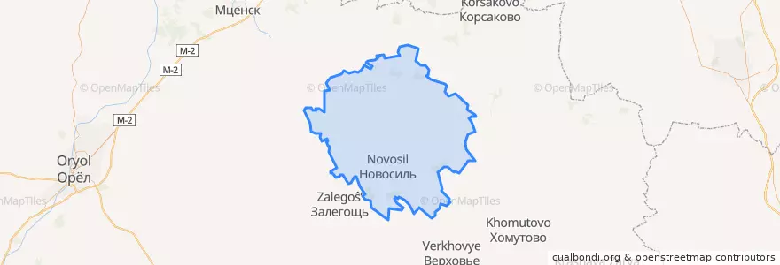 Mapa de ubicacion de Новосильский район.