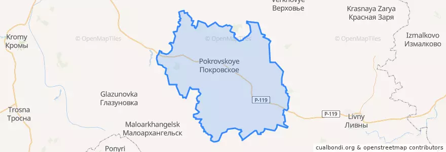 Mapa de ubicacion de Покровский район.