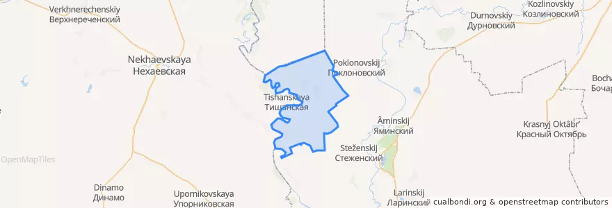 Mapa de ubicacion de Самолшинское сельское поселение.