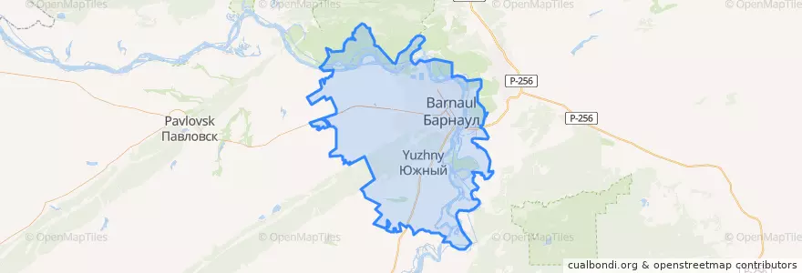 Mapa de ubicacion de городской округ Барнаул.