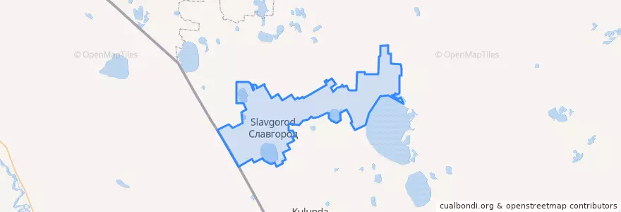 Mapa de ubicacion de городской округ Славгород.