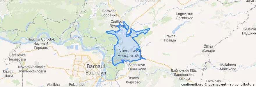 Mapa de ubicacion de городской округ Новоалтайск.