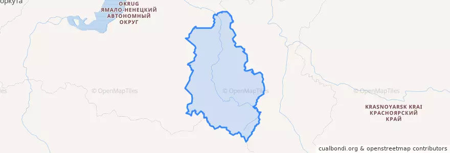 Mapa de ubicacion de Красноселькупский район.