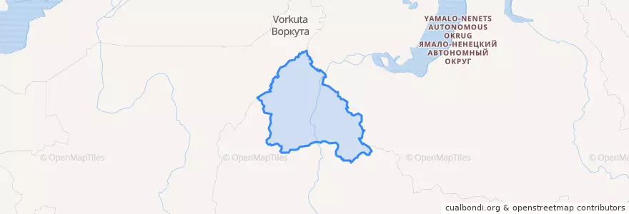 Mapa de ubicacion de Шурышкарский район.