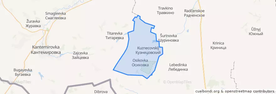 Mapa de ubicacion de Осиковское сельское поселение.