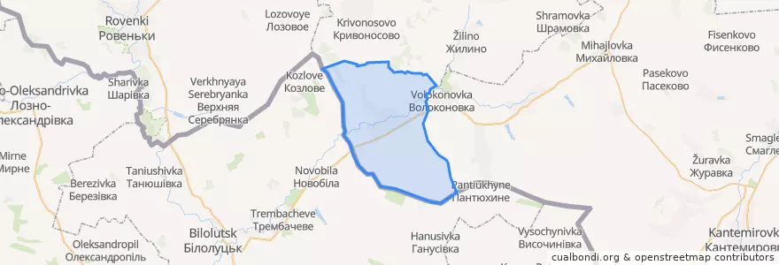 Mapa de ubicacion de Новобелянское сельское поселение.