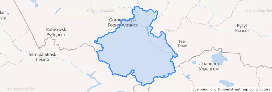 Mapa de ubicacion de Repubblica dell'Altaj.