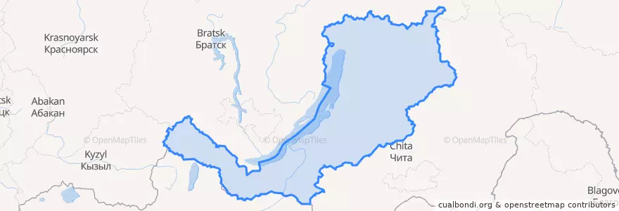 Mapa de ubicacion de Buriazia.