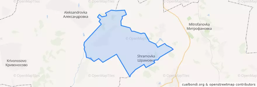 Mapa de ubicacion de Шрамовское сельское поселение.