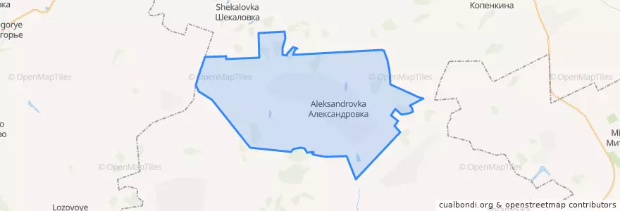 Mapa de ubicacion de Александровское сельское поселение.