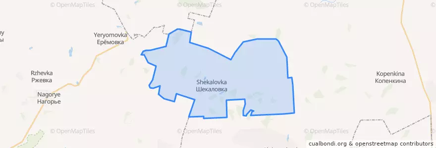 Mapa de ubicacion de Шекаловское сельское поселение.